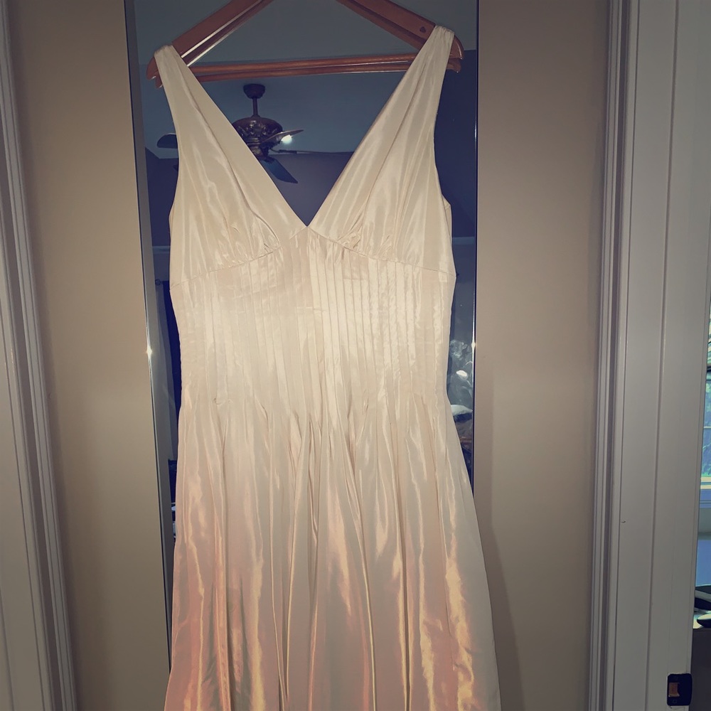 Beautiful ivory dress worn to a wedding